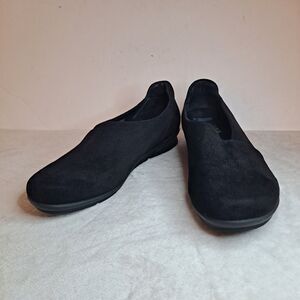 Bussola Coimbra Celeste Women's Slip-on Shoes Size 39 (US 8-8.5) Black Suede